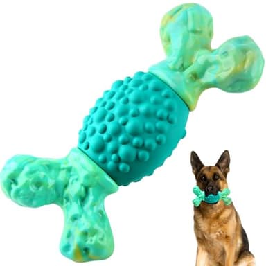 Rensh Tough Dog Chew Toys for Aggressive Chewers, Almost Indestructible Dog Toys for Medium Large Breed, Super Bone Chew Toy to Keep Them Busy & Reduce Boredom, Teeth Cleaning & Training, Milk Flavor - Image 1