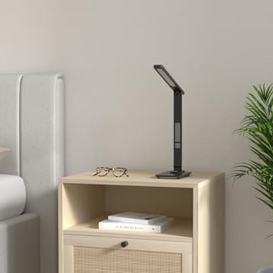 LED Desk Lamp with Wireless Charger: Desk Lamps for Home Office Bedroom, 5 Color Modes & Brightness Dimmable, 2 Night Light - Image 2