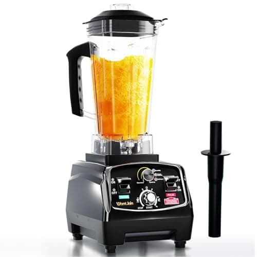 WantJoin Professional Blender, ETL listed 68oz Commercial Blender for kitchen Max 1800W High Power Home and Commercial with Timer, Smoothie Maker 2200ml for Crushing Ice, Frozen Dessert, Soup,fish - Image 1