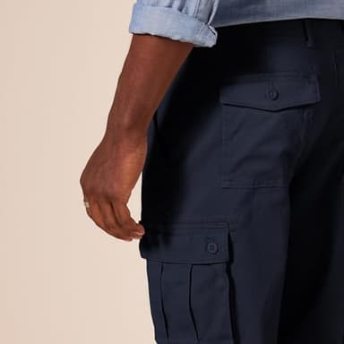 Amazon Essentials Men's Straight-Fit Stretch Cargo Pant (Available in Big & Tall), Navy, 52W x 32L - Image 5