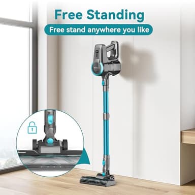 DEVOAC N300 Cordless Vacuum Cleaner, 6 in 1 Lightweight Stick Vacuum, 2200mAh Battery Up to 40mins Runtime, Powerful Handheld Vacuum for Hard Floor Rug Pet Hair Home Dorm (Waterfall) - Image 6