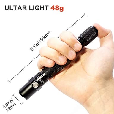 ThruNite LED Flashlight Archer 2A V3, 500 Lumens Mini AA Flashlight with Lanyard, IPX8 Water-Resistant Dual Switch Outdoor Flash Light for Hiking, Camping, Everyday Use, EDC - CW - Image 2