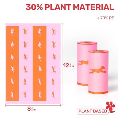 FUKUMARU Poop Bags for Dogs, 300 Rose Scent Dog Poop Bag for Dogs, Cats and Multi-pet - Running Pattern Bags - Image 5