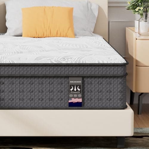 California King Mattress, 14 Inch Hybrid Cal King Size Mattress in a Box with Gel Memory Foam, Upgraded Strengthen Pocket Spring for Motion Isolation, Pressure Relief, Edge Support, 72"*84"*14" - Image 1