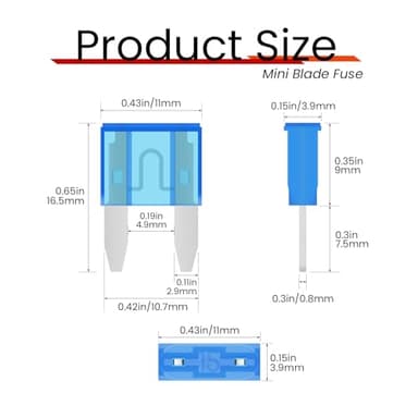 (25Pcs) 15 Amp Mini Car Fuses, 15A Automotive Fuses, Blade Fuse for Car/RV/Truck/SUV/Motorcycle/Boat - Image 3