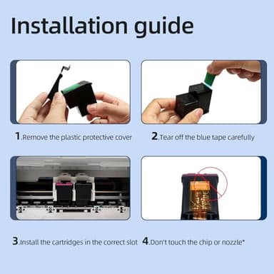 Neiber Compatible 63XL Ink Cartridge Replacement for HP Officejet 3830 4650 5255 5258 Envy 4520 3634 DeskJet 1112 2132 3630, Black, Tri-color, 2-Pack - Image 7