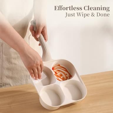 Kundita 7-Piece Granite Cookware Set, Premium Non-Stick Kitchen Collection with 8" Grill Pan, 4-Cup Egg Maker, Crepe Griddle and 4 Cooking Utensils - PFOA-Free for All Stovetops - Image 7