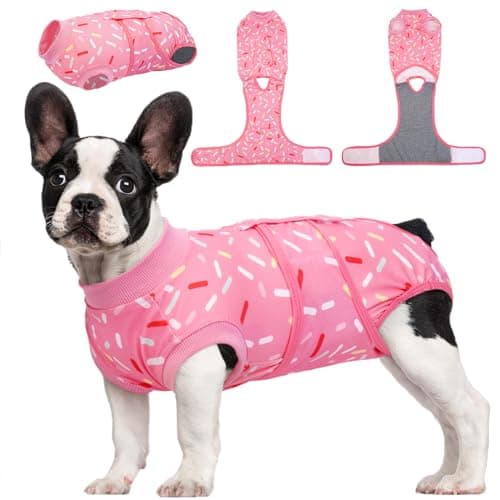 Kuoser Dog Surgery Recovery Suit, Recovery Suit for Female Male Dogs, Dog Onesie After Surgery Spay Neuter, Anti-Licking Pet Surgical Recovery Snugly Suit, Bodysuit for Abdominal Wounds Skin Disease - Image 1