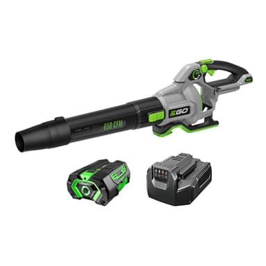 EGO Power+ LB6504 650 CFM Variable-Speed 56-Volt Lithium-ion Cordless Leaf Blower 5.0Ah Battery and Charger Included, Black - Image 1