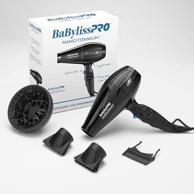 BaBylissPRO Hair Dryer, Nano Titanium Portofino 2000-Watt Blow Dryer, Hair Styling & Appliances, Black, BPOR1 - Image 6