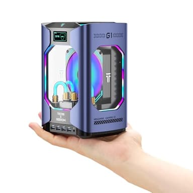 GEEKOM G1 RTX 4060 Mini PC[Water Cooled],with Intel Core i9 13900HK Mini Computer, 4 Prestigious Awards 2TB SSD 32GB DDR5 RAM(Expandable) Desktop PC|3-Year Quality Support|Win 11 Pro|8 USB|Oculink - Image 1