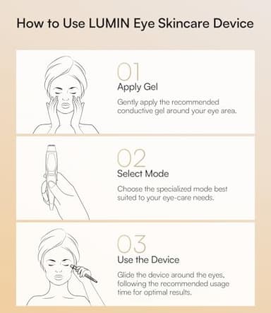 INIA Under-Eye Red Light Therapy for Face, 4-in-1 Beauty Device with Heat, Vibration, Massage & Red Light for Dark Circles, Puffiness & Skin Firming – Enhances Skincare Routine - Image 6