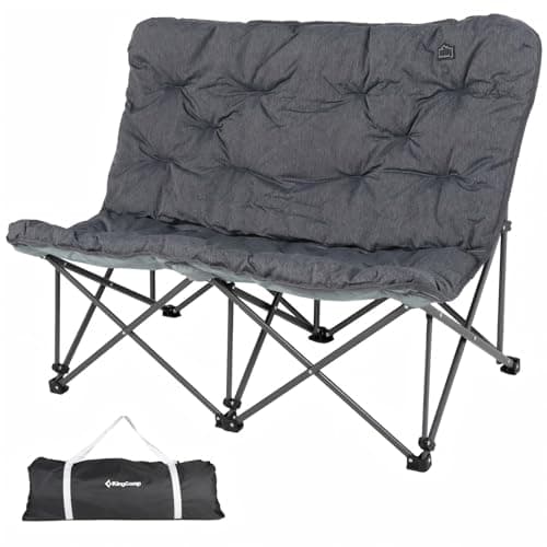 KingCamp Double Butterfly Chair, Oversized Thick Padded Camping Couch Portable Folding Loveseat 600lbs Heavy Duty Comfy Seat with High Back & Carry Bag for Outdoor Indoor Patio Home Living Bed Room - Image 1