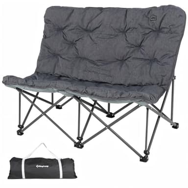 KingCamp Double Butterfly Chair, Oversized Thick Padded Camping Couch Portable Folding Loveseat 600lbs Heavy Duty Comfy Seat with High Back & Carry Bag for Outdoor Indoor Patio Home Living Bed Room - Image 1
