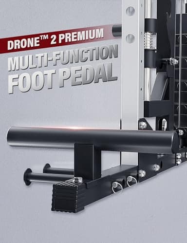 Major Fitness Drone2 Premium Smith△ Machine – All-in-One Home Gym Squat Rack with Aluminum Pulley Set , Weight Bar, Dual LAT Pull-Down Systems & Cable Crossover Machine for Full-Body Workouts - Image 6