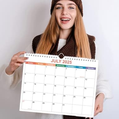 Calendar 2025-2026, Wall Calendar 2025-2026 from October 2025 - December 2026, 18 Months Calendar with Premium Paper, Twin-Wire Binding & Hanging Hook, 8.5" x 11", Colorful - Image 7