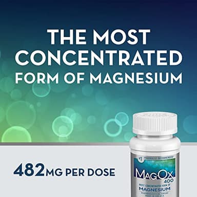 Mag-Ox Magnesium Supplement, Pharmaceutical Grade Magnesium Oxide 483mg, Most Concentrated Form of Magnesium, 120 Tablets - Image 3
