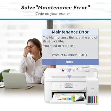T04D1 Maintenance Box for EcoTank ET-15000 ET-3760 ET-3850 ET-4850 ET-4760 ET-3750, T04D100 Ink Maintenance Box for ET15000 ET-4750 ET-3830 ET-3843 ET-5150 ET-2980 ET3760 Printer, TO4D1/04D1/EWMB2 - Image 2
