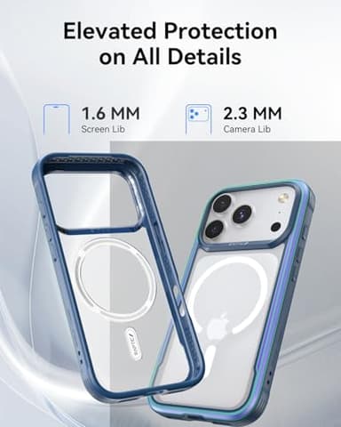 RAPTIC Shield for iPhone 17 Pro Max Case, Compatible with MagSafe, [23FT Mil-Grade Drop Protection], Durable Anodized Shockproof Aluminum Frame Slim for 17 Pro Max Case, Iridescent - Image 4
