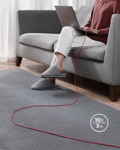 Anker USB C to USB C Cable (10FT, 2Pack), Type-C 100W Charger Cord Fast Charging for iPhone 17 Series,MacBook Pro 2020,Pixel and More(Red) - Image 4