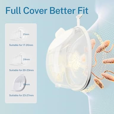 NCVI Wearable Breast Pump Hands Free with 21/24mm Flange, Portable Electric Automatic Breastfeeding Pump for Travel Work Equipped with Third-Generation Wearable Cups Non-Spill, On-The-go Size - Image 4