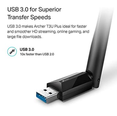 TP-Link USB WiFi Adapter for Desktop PC, AC1300 USB 3.0 Wireless Dual Band Network Adapter with High Gain Antenna(Archer T3U Plus), MU-MIMO, Windows 11/10/8.1/8/7/XP, Mac OS 10.9-10.15 - Image 5