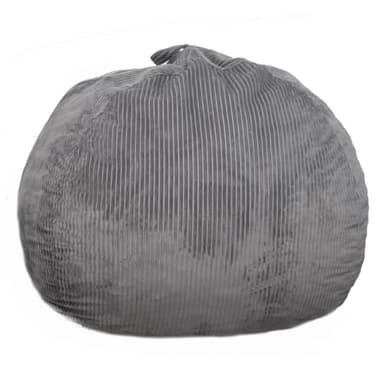 Bean Bag Chair 3Ft Luxurious Faux Rabbit Fur Memory Foam Bean Bag Chairs for Adults/Teens with Filling,Ultra Soft Faux Fur Fabric, Round Fluffy Sofa for Living Room Bedroom College Dorm (Grey) - Image 8