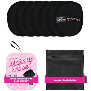 The Original MakeUp Eraser, 7-Day Set, Erase All Makeup With Just Water, Including Waterproof Mascara, Eyeliner, Foundation, Lipstick, Sunscreen, and More! Chic Black, 7ct. - Image 1