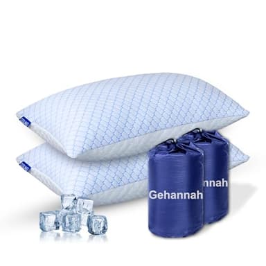 Gehannah Travel Pillow - Large 2 Pack Compressible Camping Pillow for Sleeping - Shredded Memory Foam with 2 Storage Bags - Supportive for Adults, Kids, Outdoor, Backpacking, Hiking Gear - Image 7
