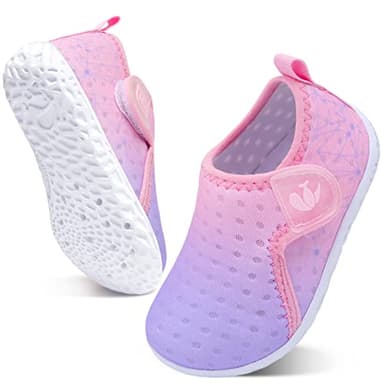 FEETCITY Baby Water Shoes Breathable Mesh Running Sneakers Beach Aqua Socks for Kids Boys Girls 12-18 Months Infant - Image 2
