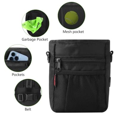 kissleaf Dog Treat Pouch with Magnetic Closure, Treat Pouches for Pet Training, Large Dog Treat Training Pouch and Dog Clicker, Dog Training Treat Pouch Built-in Poop Bag Dispenser, Hands-Free Snack - Image 3
