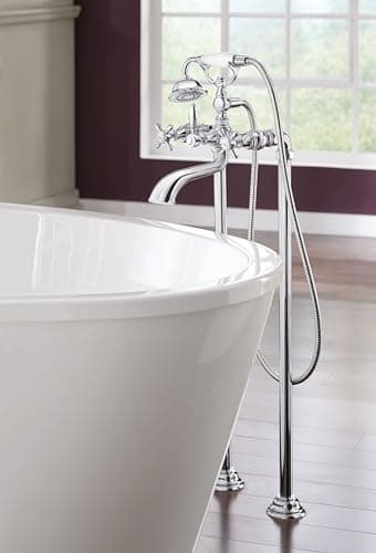 Moen TS25105 Weymouth Two Handle Freestanding Tub Filler Risers, Chrome - Image 4
