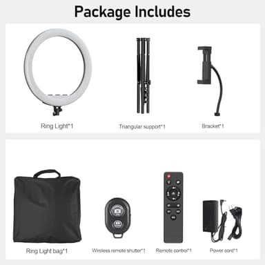 Hagibis 21 inch Ring Light with Stand Outer 55W 5600k Dimmable LED Light, Tripod Stand,and Phone Holder,Remote Controller,Carrying Bag ,CRI 97+ 2540lux, for Streaming Home Office Zoom Call Lighting - Image 7