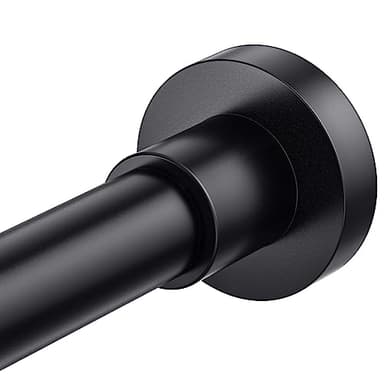 BRIOFOX Shower Curtain Rod Adjustable 32-61 Inch, Spring Tension Shower Rod No Drilling Non Slip, Matte Black - Image 1