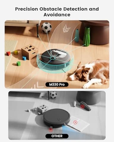 Lefant LiDAR Robot Vacuum and Mop, 450ml Visible Dustbin, Upgraded 190° PSD Obstacle Avoidance, Customized Cleaning, Multi-Floor Mapping, 150 Mins Runtime, WiFi/Alexa/APP, Pet Hair & Carpets, M330 Pro - Image 3