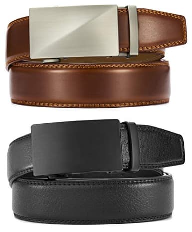 CHAOREN Leather Ratchet Belt Men 2 Pack - Customizable Fit, Effortless Style (35mm) - Image 4