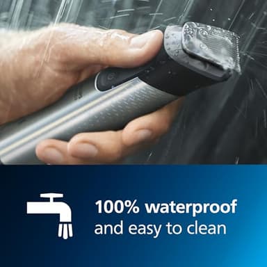 Philips Norelco Multigroom 7000 Series, All-in-One Trimmer, Beard Trimmer and Hair Clipper, 23-Piece Men's Grooming Kit for Beard, Face, Nose, Ear, Body, with Titanium Blades, Travel Pouch, MG7970/49 - Image 7