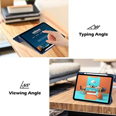 ProCase for iPad (A16) 11th Generation 11 Inch 2025/10th Generation 10.9 Inch 2022 Case with Pencil Holder, Hybrid iPad 11 10 Case with Clear Back, Supports Auto Wake/Sleep -Navy - Image 6