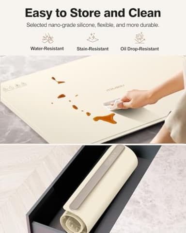 iTRUSOU Electric Warming Tray - Full Surface Heating,Rollable & Portable,Premium Silicone Nano-Material,3 Temperature Settings,Auto Shut-Off -Versatile Food Warmer for Gatherings,Parties,Everyday Use - Image 5