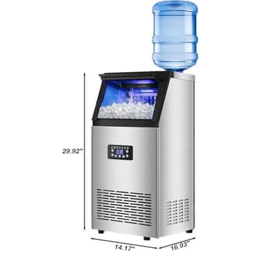 Undercounter Ice Maker Machine 120LBS-250LBS, Stainless Steel Self-Cleaning Commercial Ice Maker with Drain Pump, Quiet Operation for Home Bar & Outdoor Kitchen (125 LBS) - Image 6