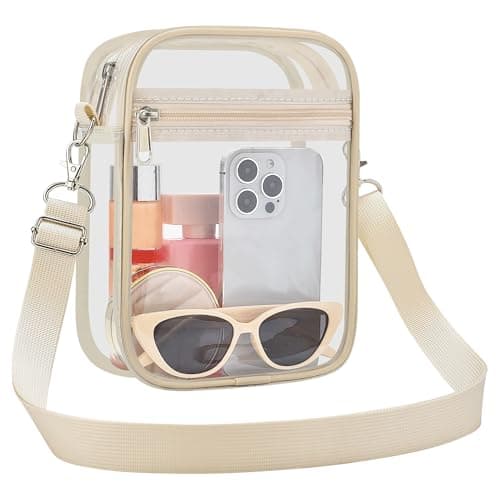 USPECLARE Clear Purse Stadium Transparent Messenger Bag Stadium Approved for Men and Women Clear CrossBody Bag - Image 1