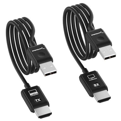 SABRENT Wireless HDMI Transmitter and Receiver 100FT/30M Seamless FHD Quality (1080p@60Hz) Plug and Play, Stream Video from PCs, Laptops to TVs, Projectors and More (DA-H1R1) - Image 1