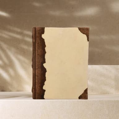 Rustic Vintage Leather Spine Bound Journal - 200 Pages, 10"X7", Brown - Handmade Antique Deckle Edges Watercolor Paper - Book of Shadows/Spell - Writing Notebook Sketchbook for Women and Men - Image 2