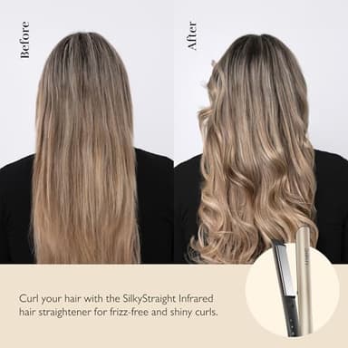 Silk’n 2-in-1 Hair Straightener and Curling Iron - SilkyStraight - Flat Iron with 12 Adjustable Heat Settings - Smooth Styling, Fast Heating and Frizz Control - Travel-Friendly with Dual voltage - Image 5