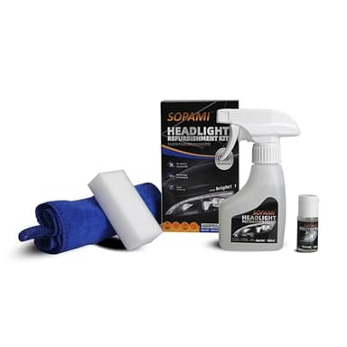 SOPAMI Automotive Headlight Restoration Kit Oxidized and Yellowed Automotive Headlamps Blurring Enhanced Crystallization Coating Refurbisher,Maximum Gloss & Shine – Extremely Hydrophobic - Image 8