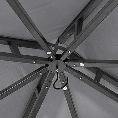 ABCCANOPY Gazebos for Patios 10x12 - Outdoor Steel Frame Gazebo for Lawn Backyard Garden Deck (Dark Gray) - Image 7