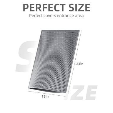 ESTHELLO Cat Litter Mat, Cat Litter Trapping Mat, Honeycomb Double Layer Design, Easy to Clean,Washable (24’’ x 15’’ Gray - Image 2
