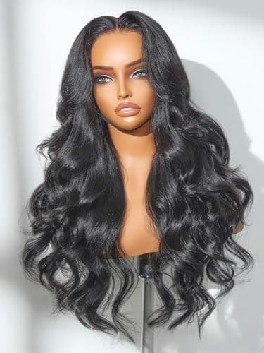 LUVME HAIR All-Day Comfort™ Loose Body Wave 5x5 Lace Front Wigs Human Hair Glueless Wigs Human Hair Pre Plucked Pre Cut Long Black Wig Lace Closure Wigs Frontal Wigs Human Hair - Image 1