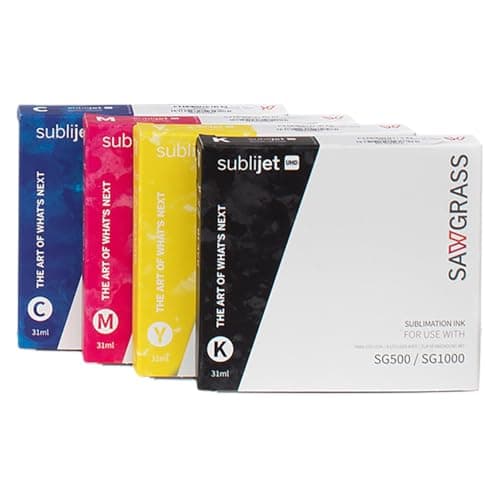 Sawgrass SubliJet UHD Sublimation Ink Cartridge - Black, Cyan, Magenta, Yellow 4 Pack - High-Performance Ink for SG500 & SG1000 Sublimation Printers - Long-Lasting, High-Viscosity Gel Ink - Image 1
