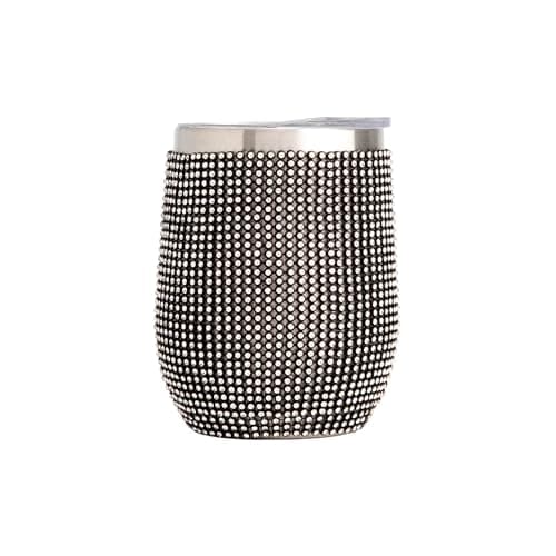 Paris Hilton Diamond Bling Wine Tumbler, Vacuum Insulated Stainless Steel with Easy Sip Lid, Bedazzled with Over 2500 Rhinestones, 12-Ounce, Black - Image 1